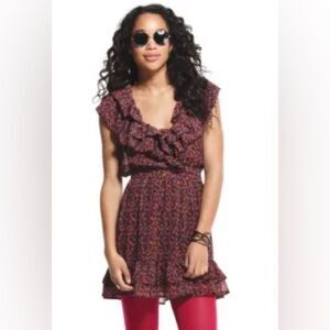 Olsenboye Red and Black Sleeveless Sundress